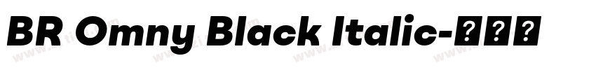 BR Omny Black Italic字体转换